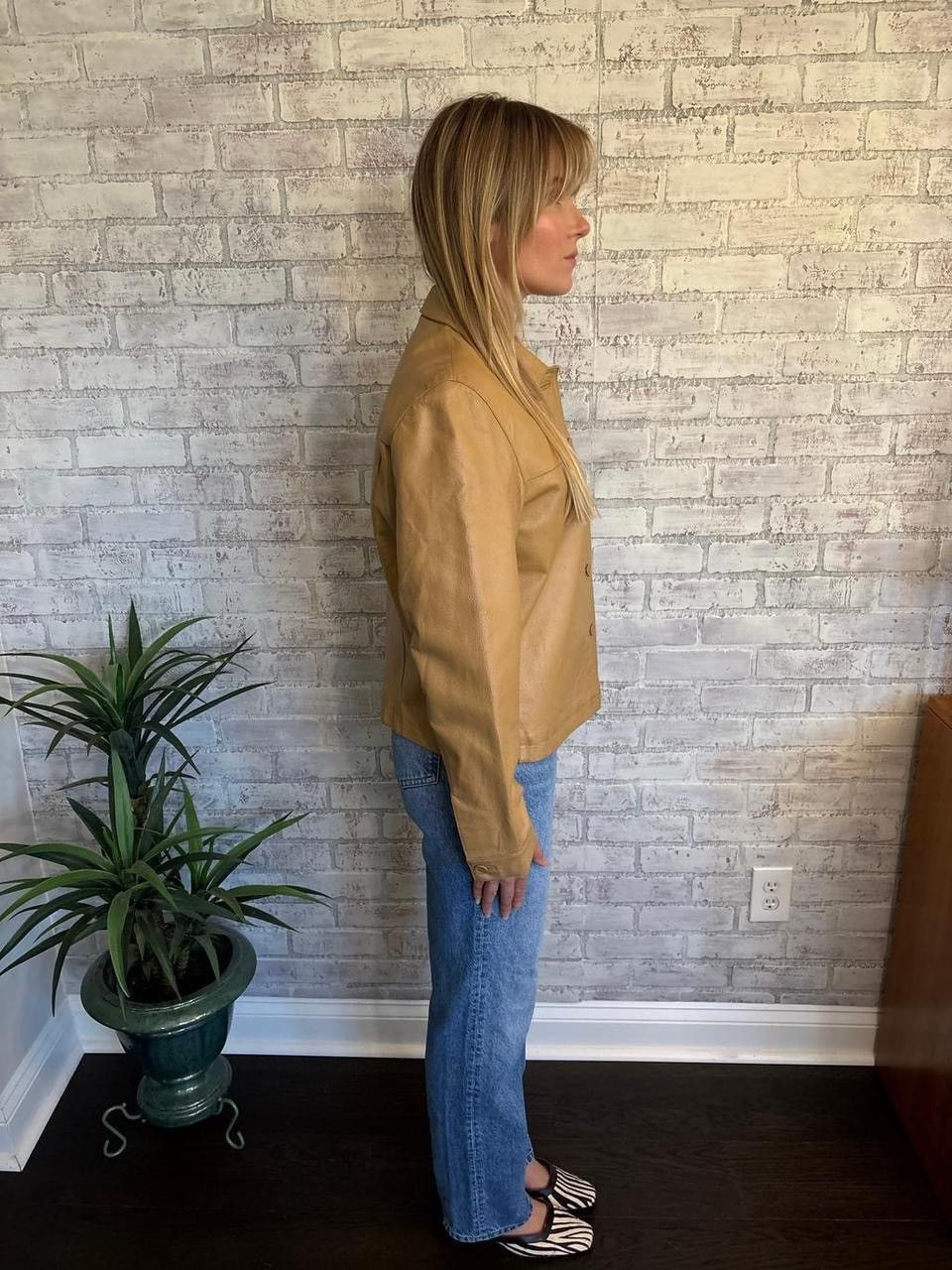 Other Vintage Tan Leather Jacket Size L / US 10 / IT 46 - 6 Thumbnail