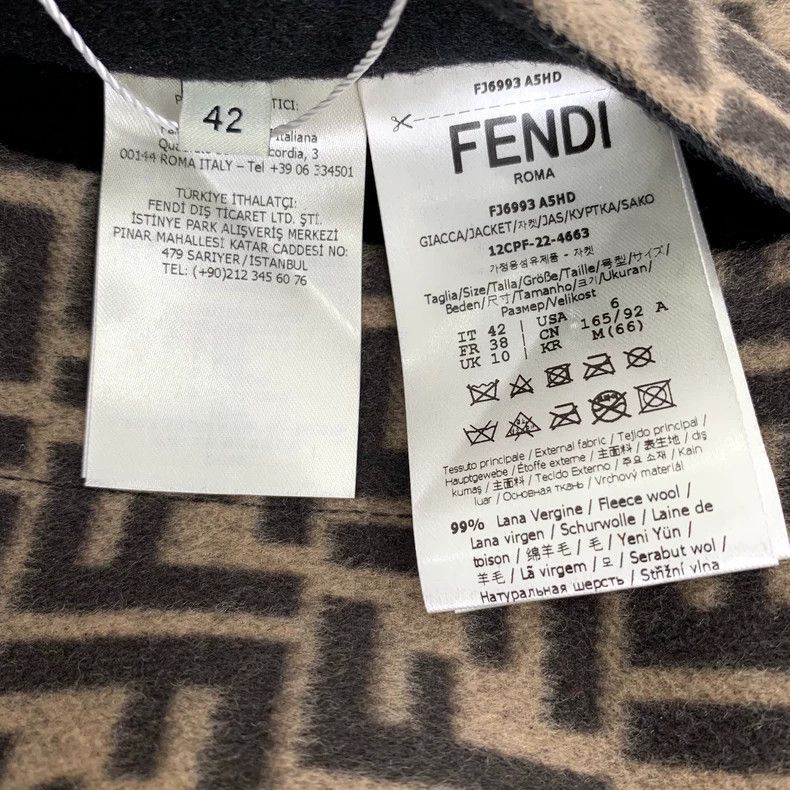 Fendi Fendi Brown Logo DoubleSided Hooded Jacket Size US M / EU 48-50 / 2 - 8 Thumbnail