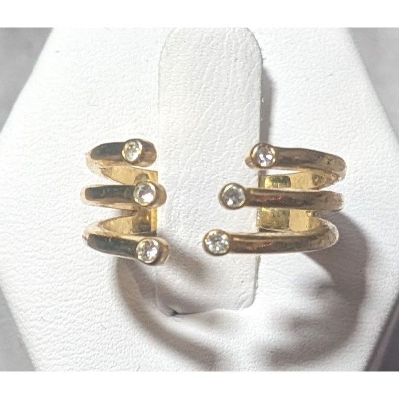 Other Baublebar Glam Gold Tone Tripe Layer Cage Ring With Clear St Size ONE SIZE - 1 Thumbnail