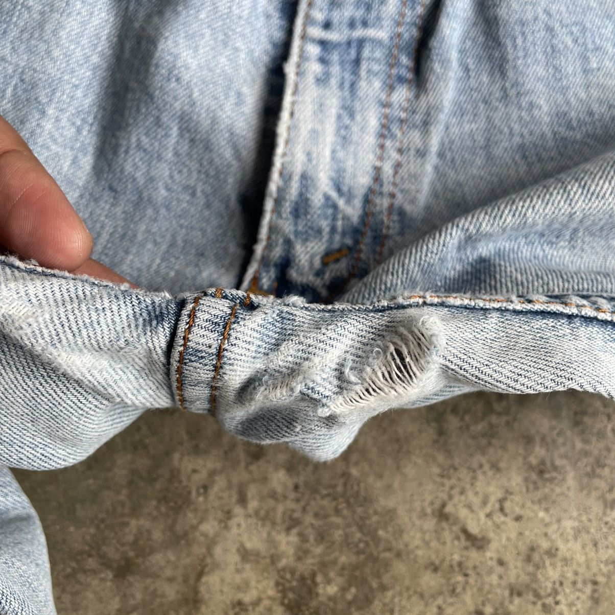 Levi's Vintage Clothing 🔥Vintage Levis Stoned Washed Ripped Distress Denim Jeans Size US 30 / EU 46 - 11 Thumbnail