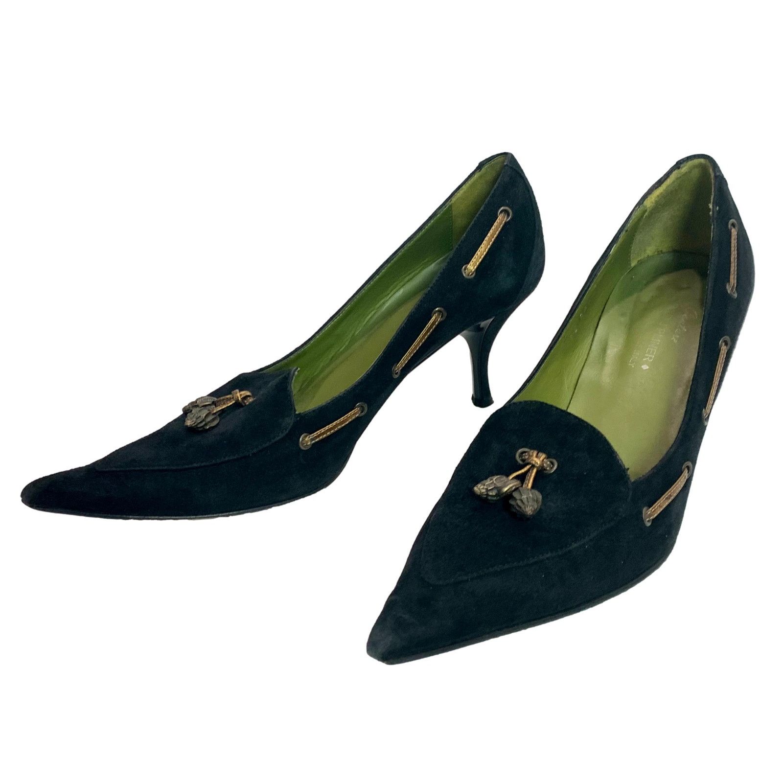 Donald Pliner Donald J Pliner Couture Black Kid Suede Pointy Toe Pumps 7.5 Size US 7.5 / IT 37.5 - 1 Thumbnail