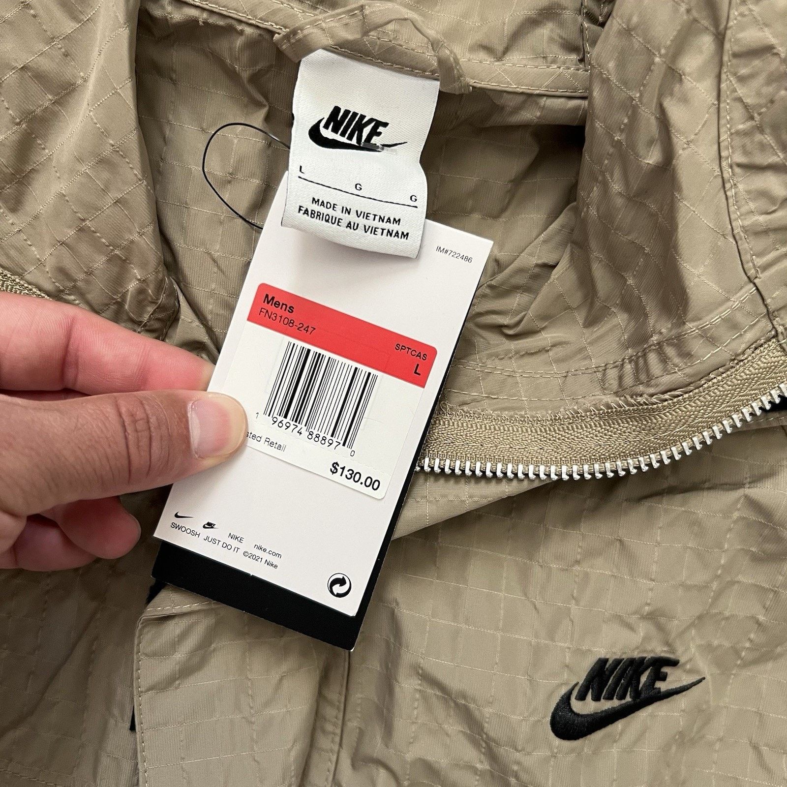 Nike Nike Club Woven Bandon Full Zip Hooded Jacket FN3108-247 Size US L / EU 52-54 / 3 - 9 Thumbnail