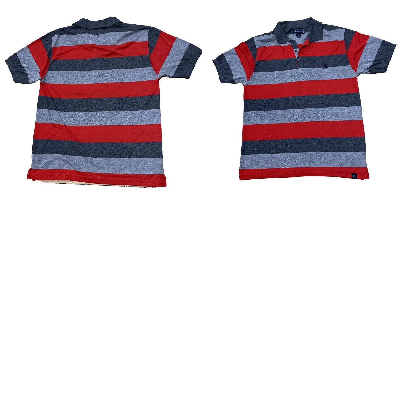 Vintage STREET RULES Polo Shirt Men L Red Gray Striped Classic Preppy Y2k Lion Crest L Size US L / EU 52-54 / 3 - 11 Thumbnail