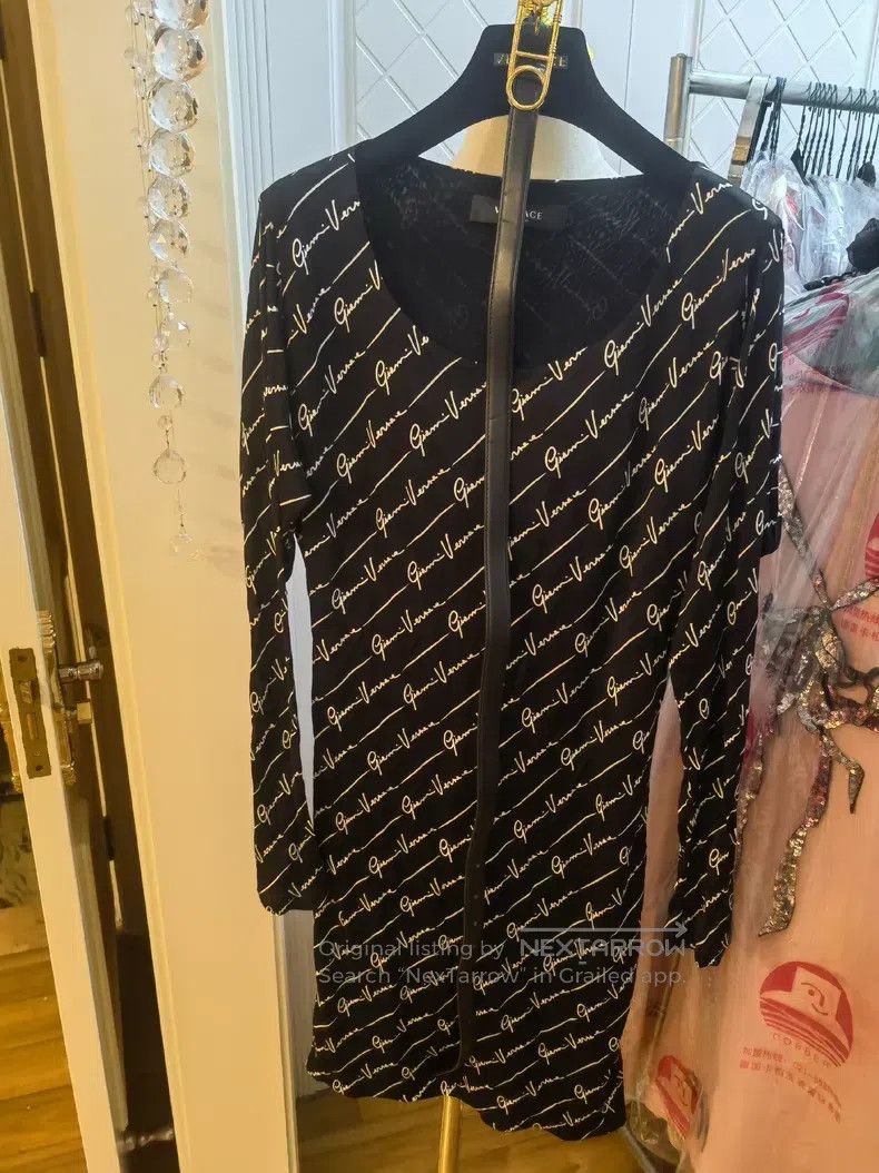 Versace Versace Full of logo dress Size M / US 6-8 / IT 42-44 - 3 Thumbnail