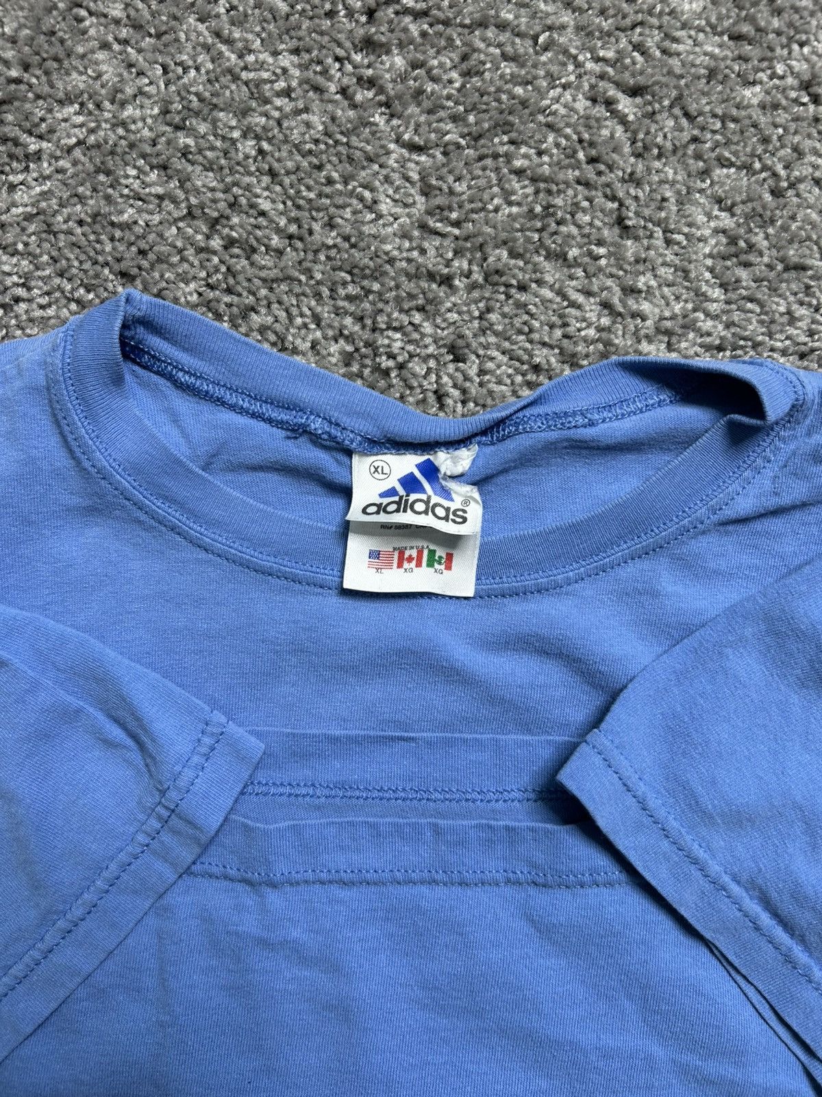Adidas × Vintage Vintage 90s Adidas Logo Tee Made in USA Size US XL / EU 56 / 4 - 5 Thumbnail