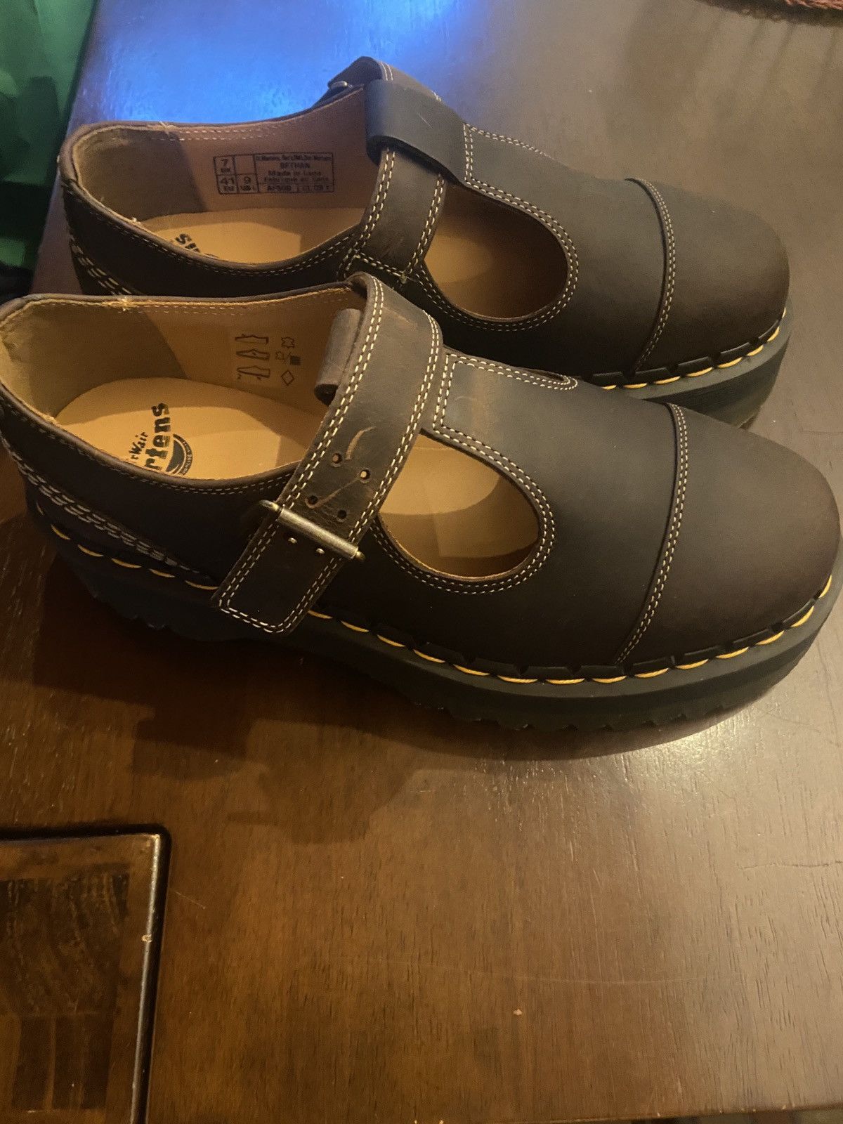 image of Dr Martens Mary Jane Platforms Shoes in Brown, Women's (Size 10)