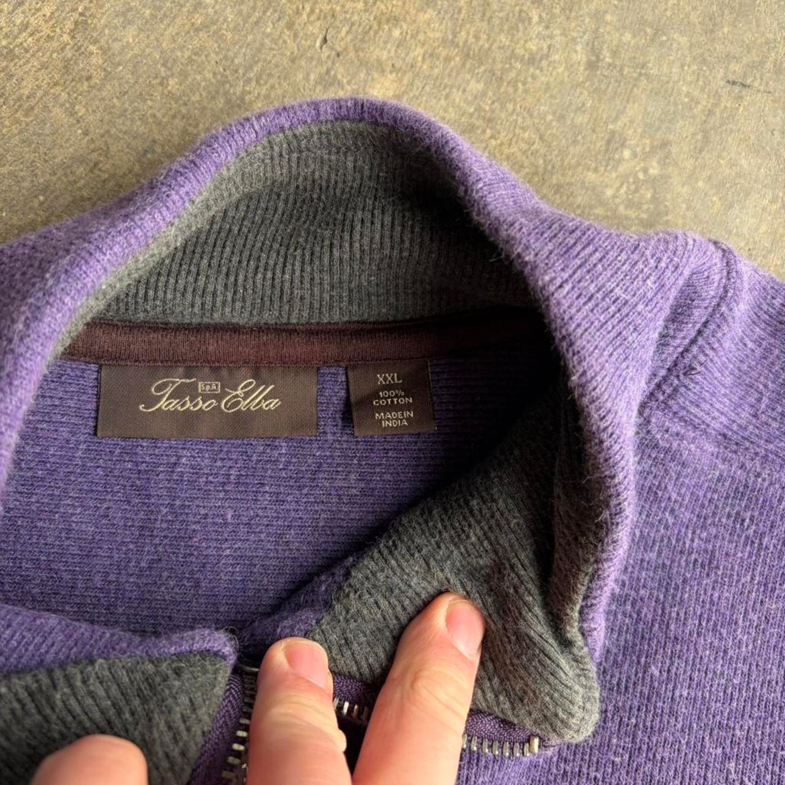 Polo Ralph Lauren 2000s minimalist purple quarter zip Size US XXL / EU 58 / 5 - 3 Thumbnail