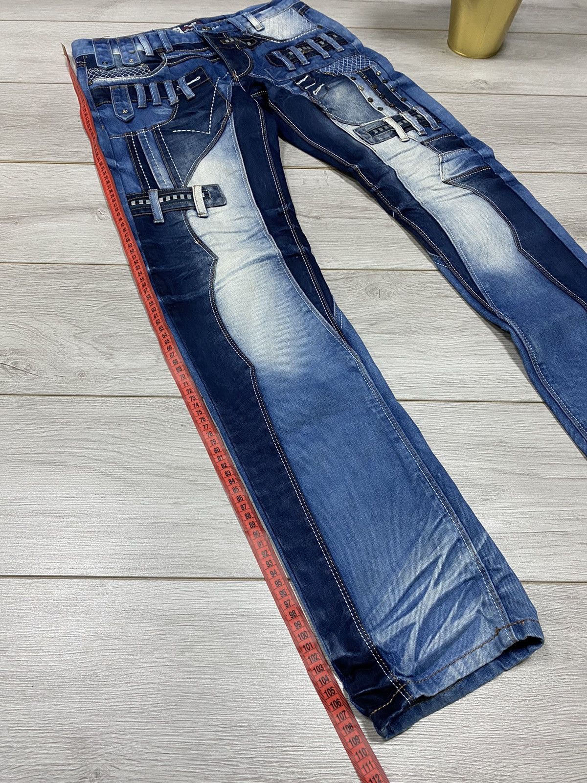 Vintage Jeans dirty Pants patch faded crashed denim y2k distressed Size US 32 / EU 48 - 8 Thumbnail