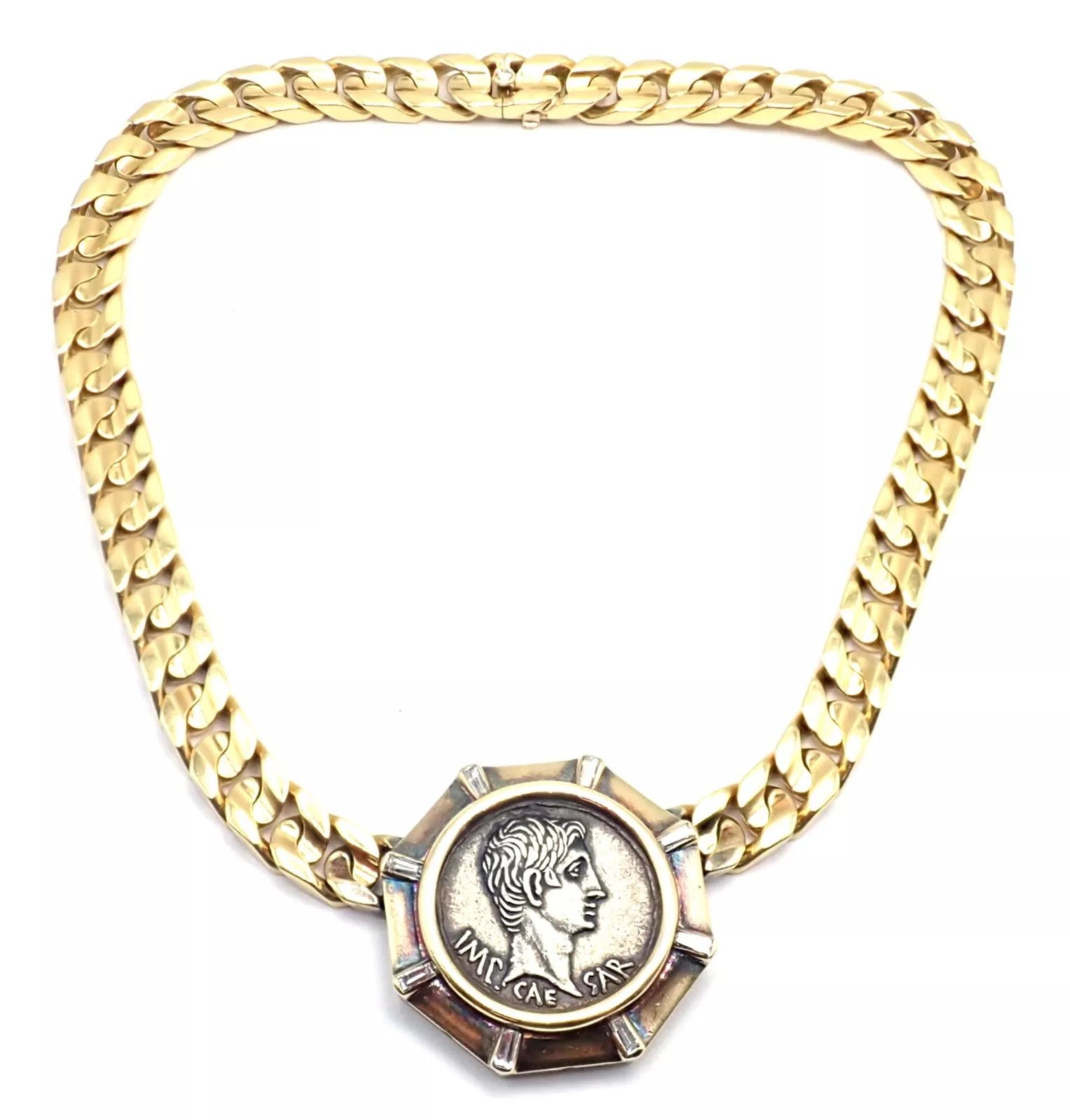 Bvlgari Bulgari 18k Yellow Gold Antique Coin Link Necklace Size ONE SIZE - 3 Thumbnail