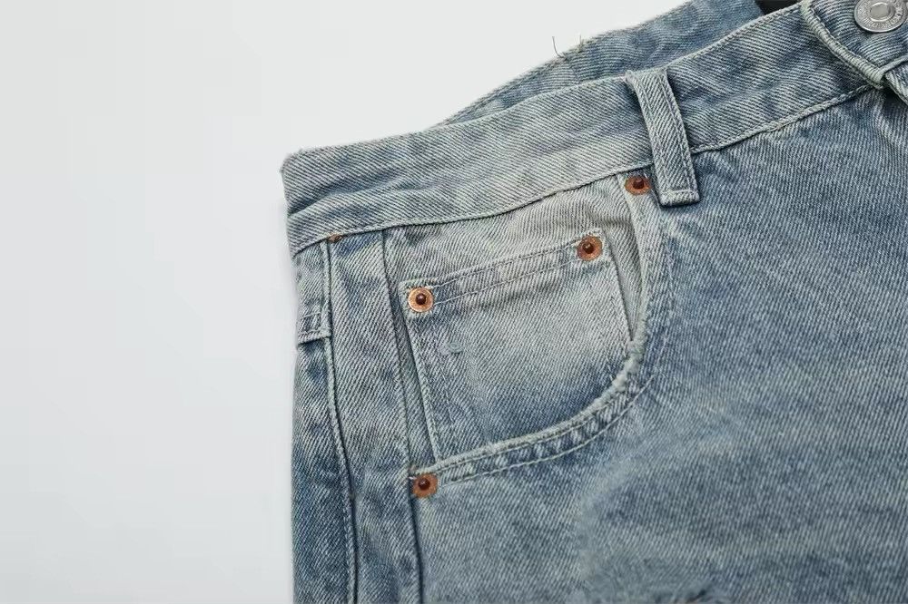Vintage Distressed Hope Vintage Retro Style Light Blue Loose Shorts Size US 30 / EU 46 - 7 Thumbnail