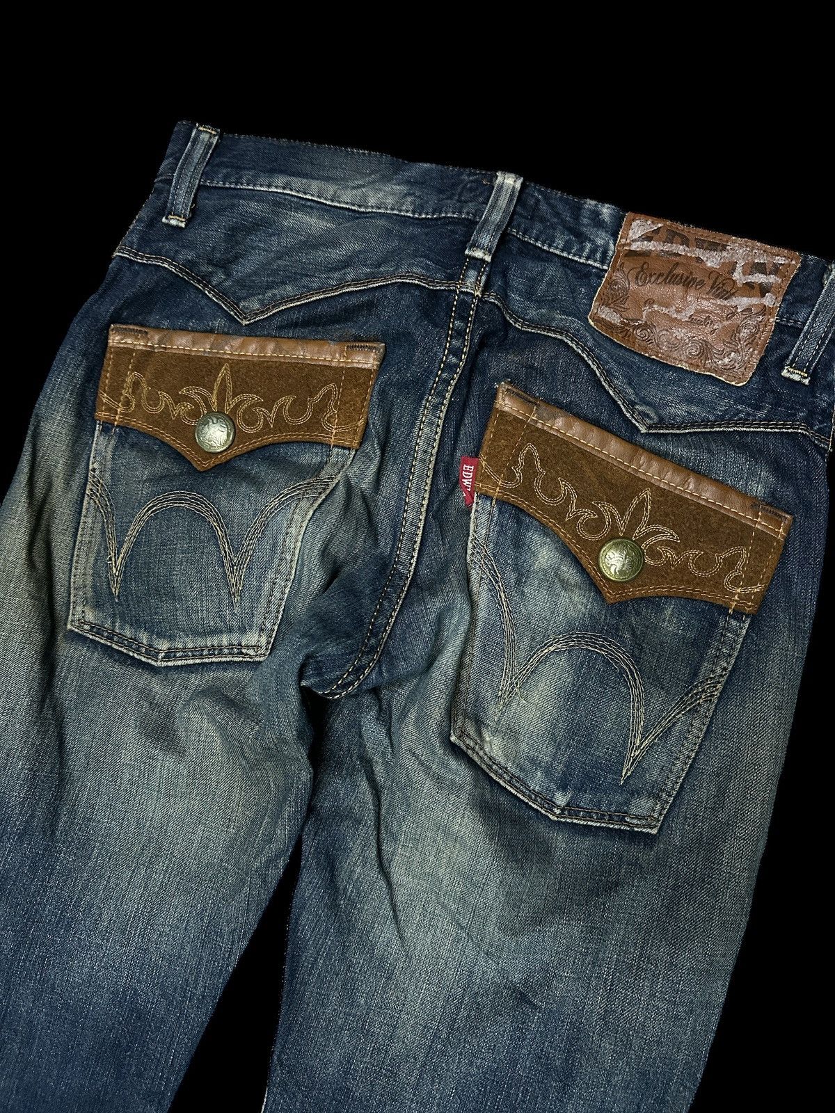 Japanese Brand Distress Denim💥 Vintage Edwin Denim Distress Japanese🎌 Size US 34 / EU 50 - 7 Thumbnail