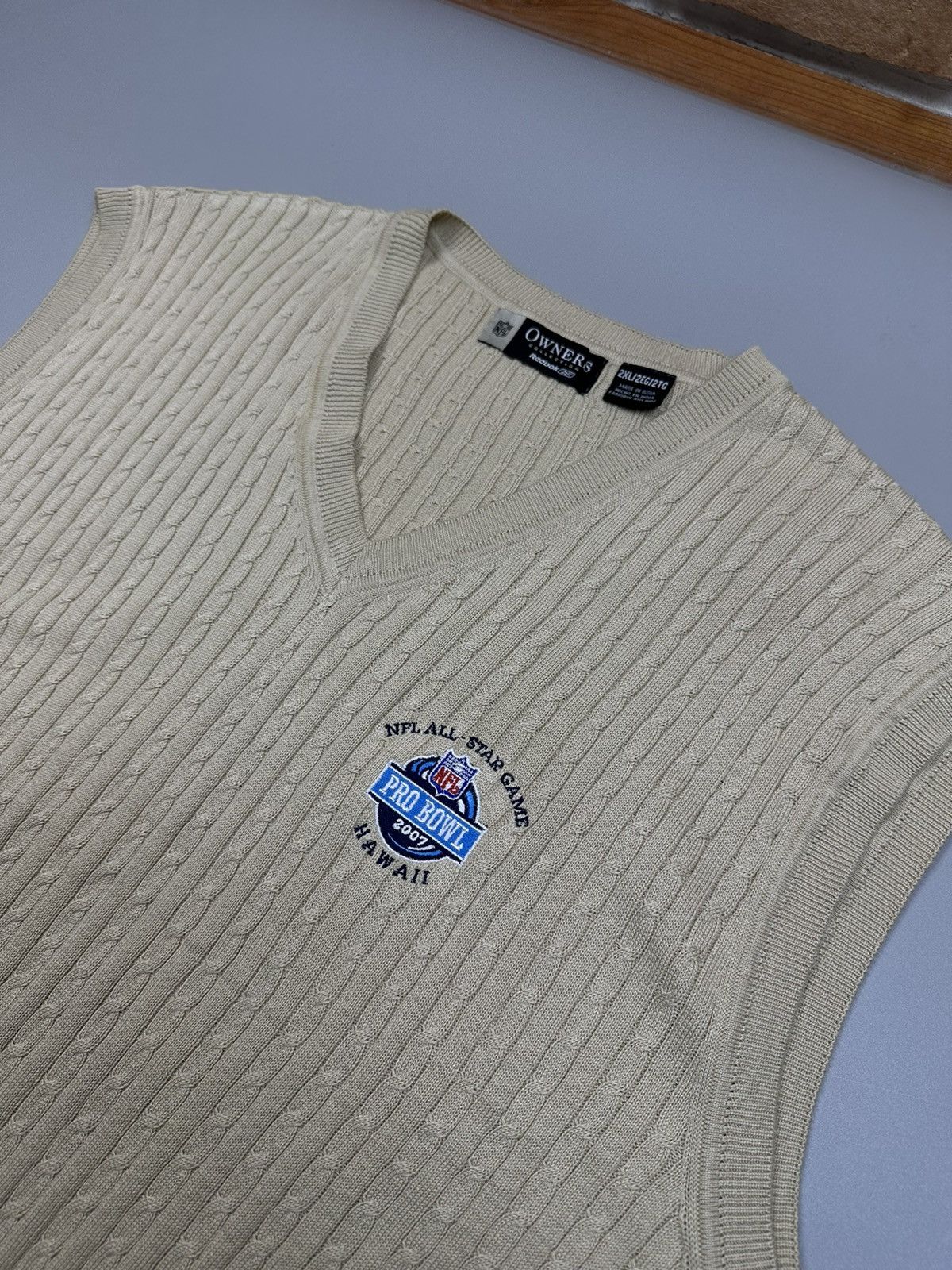 NFL × Reebok Vintage Knit V Neck Vest NFL Pro Bowl 2007 Reebok Size US XXL / EU 58 / 5 - 2 Thumbnail