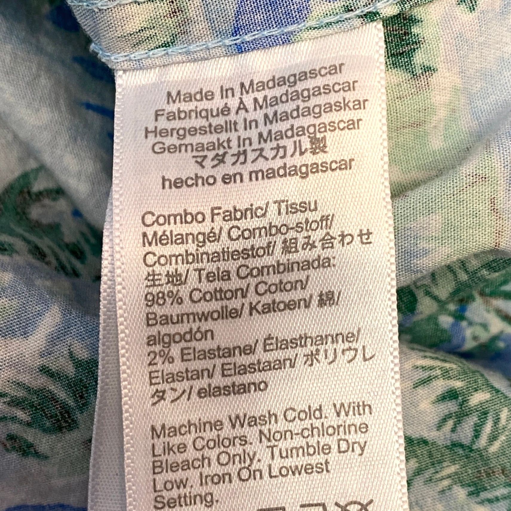 J.Crew J.Crew Shirt Mens Large Slim Flex Washed Tropical Palm Tree Short Sleeve Blue Button-Up Collared Slim Fit Casual Summer Vacation Mens Size US L / EU 52-54 / 3 - 4 Thumbnail