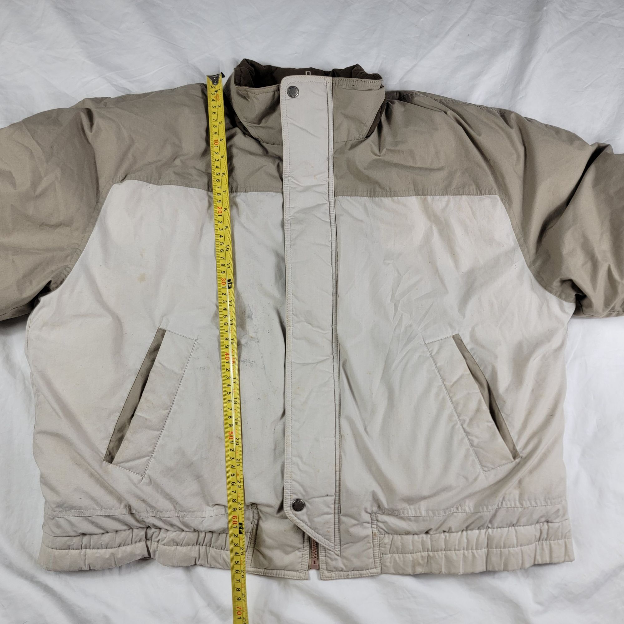 Members Only Members Only Mens Medium 46 Beige Puffer Jacket Full Zip Cas Size US M / EU 48-50 / 2 - 12 Thumbnail