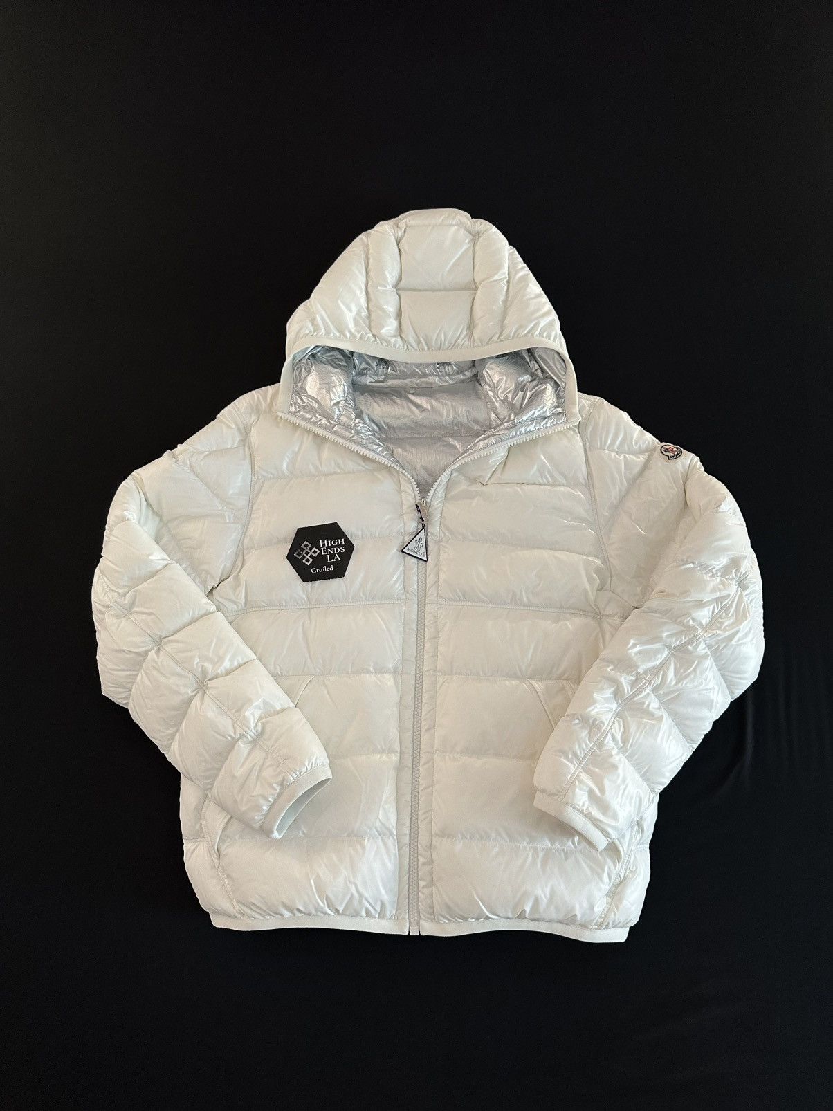 Moncler Moncler Freville Reversible White Silver Down Puffer Jacket Size US L / EU 52-54 / 3 - 1 Thumbnail