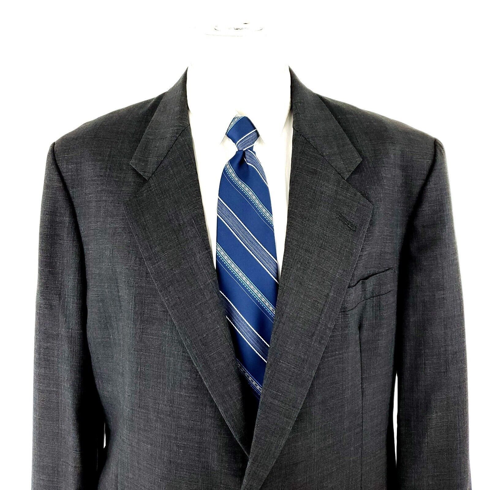 Hart Schaffner Marx Hart Schaffner Marx Silver Trumpeter Wool 2 Button Blazer 44 Size 44R - 1 Thumbnail