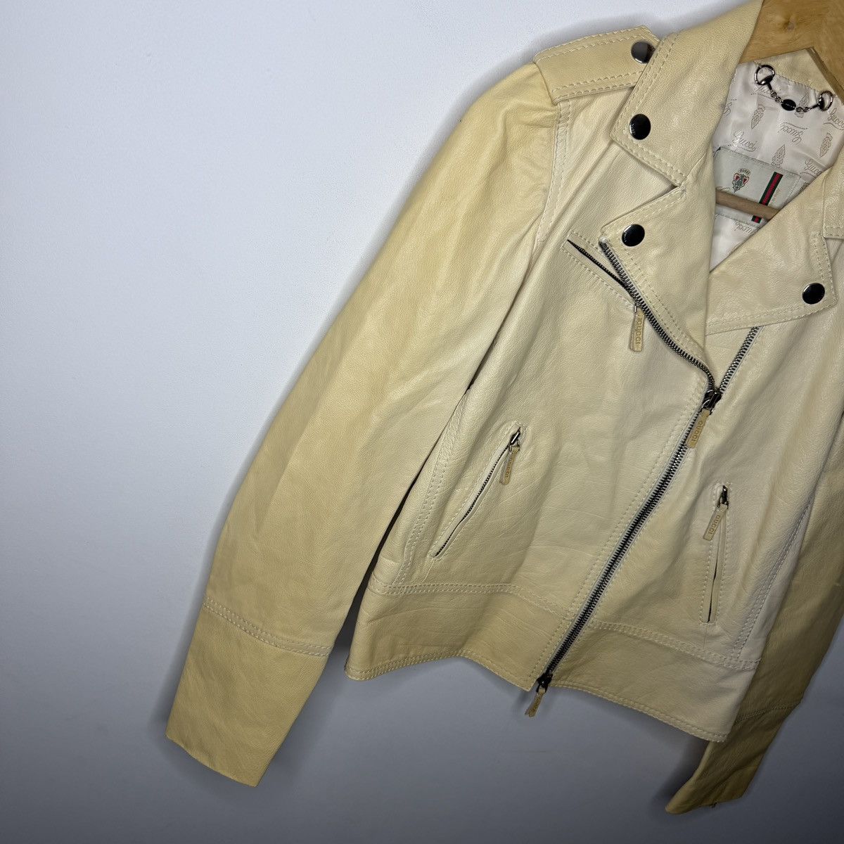 Gucci Gucci Leather Jacket Biker by Tom Ford Y2K Size XS / US 0-2 / IT 36-38 - 3 Thumbnail