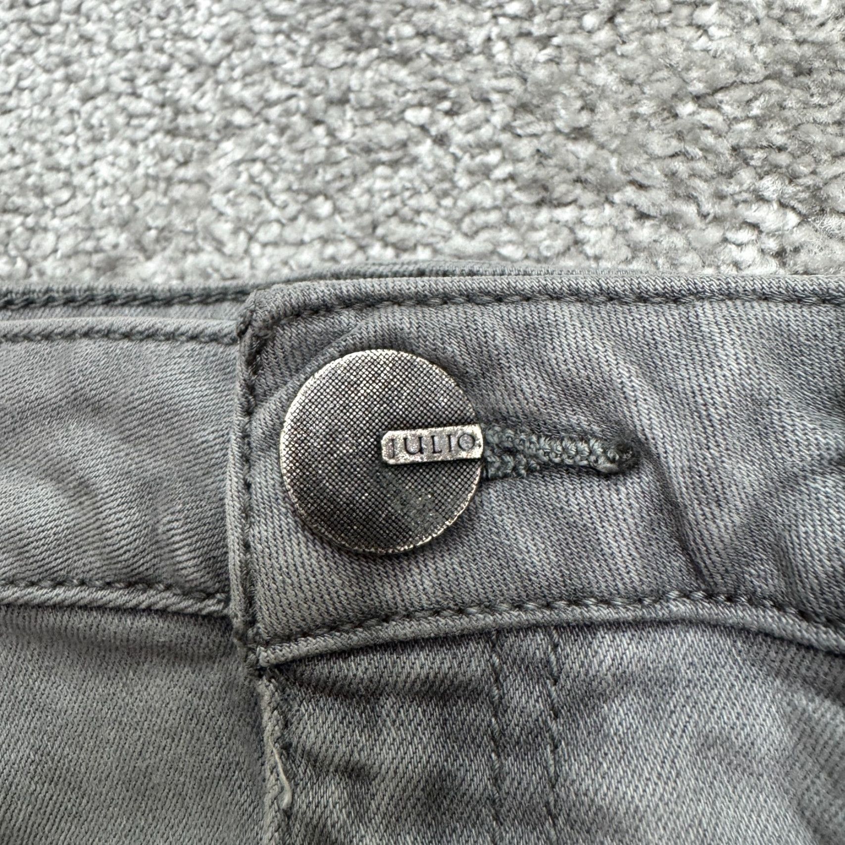 Denime Julio Jeans Women Cropped Slim Fit Mid Rise Denim 8 Gray Stone Wash 5-Pocket Modern Casual Womens Size 30" / US 8 / IT 44 - 7 Thumbnail