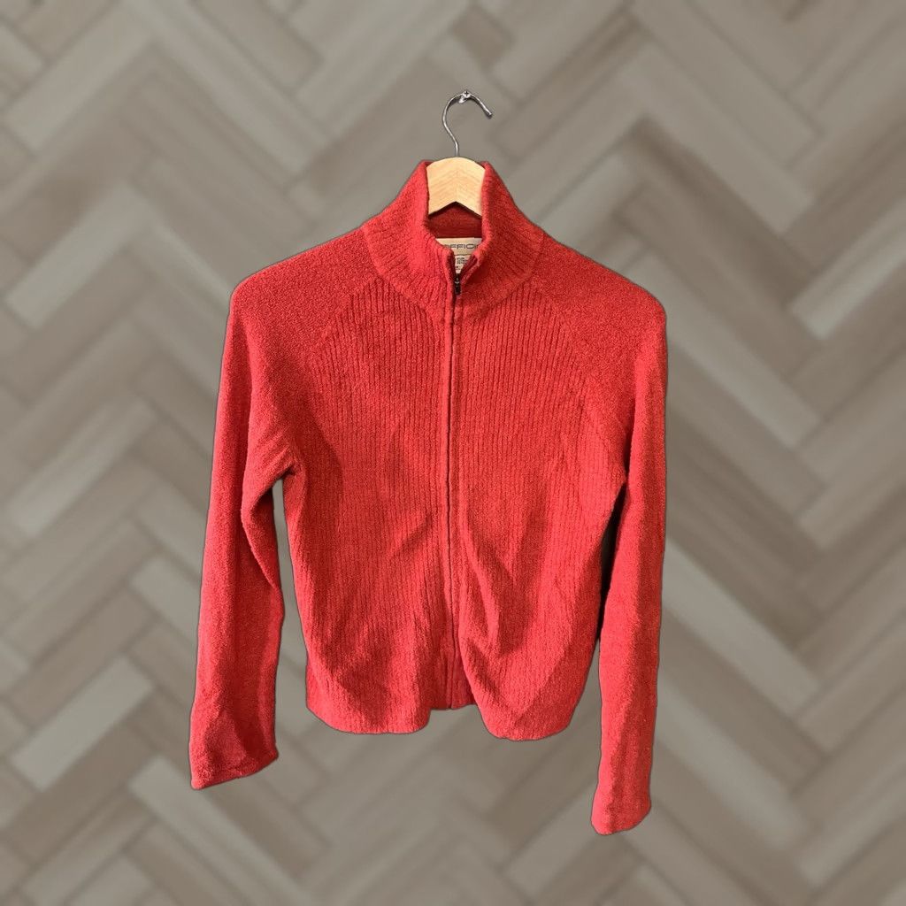 ExOfficio Exofficio Sweatshirt Red Nylon Full Zip Mock Neck Women S Small Activewear Pullover Long Sleeve Zip Size S / US 4 / IT 40 - 1 Thumbnail