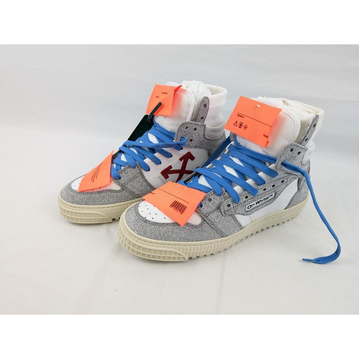 Off-White o1rshd1 3.0 Off Court Special Glitter Hi Top Sneakers Size US 8 / IT 38 - 15 Thumbnail