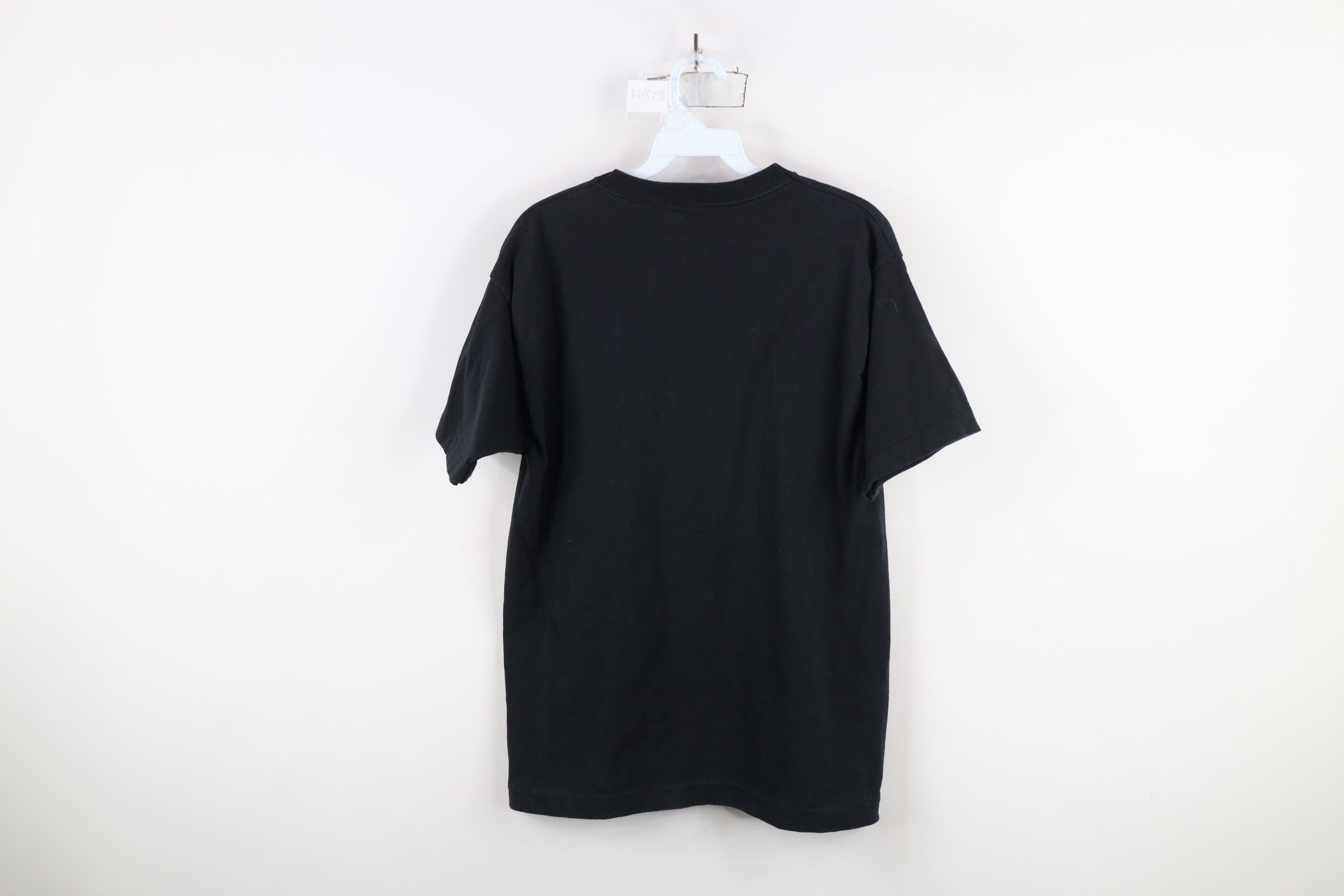 Vintage Vintage 90s Streetwear Blank Heavy Cotton T-Shirt Black USA Size US S / EU 44-46 / 1 - 6 Thumbnail