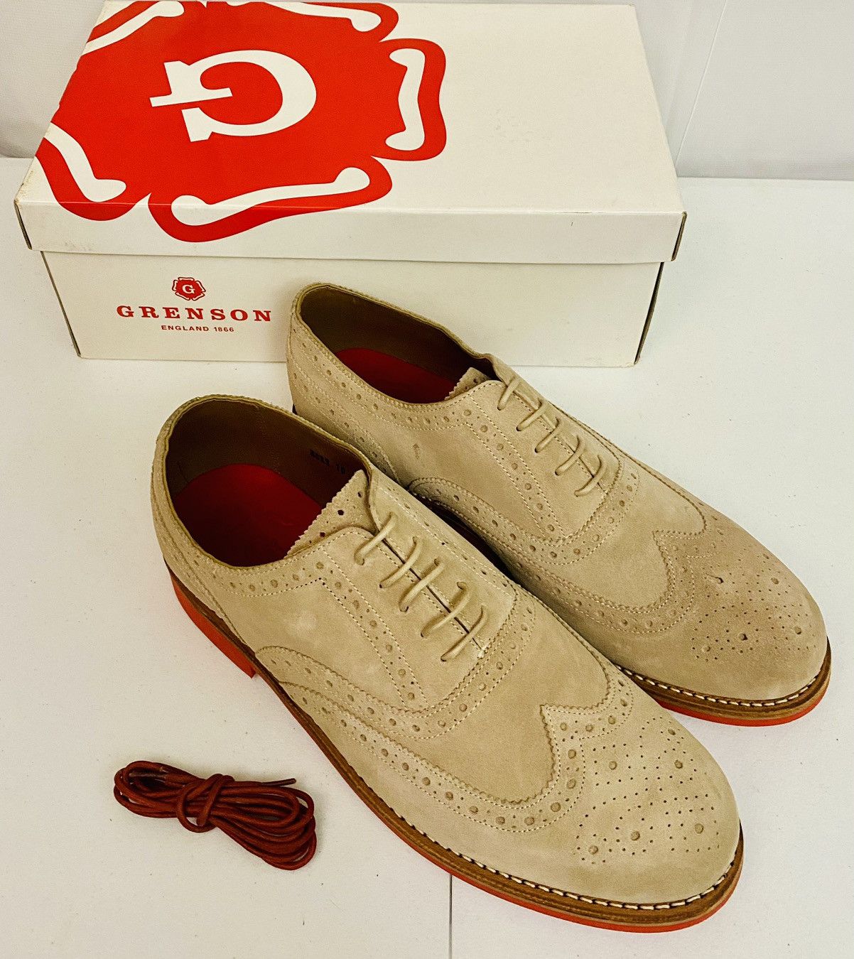 Grenson GRENSON Stanley Brown Suede Leather Firewalk Brogue 11.5 New Size US 11.5 / EU 44-45 - 11 Thumbnail