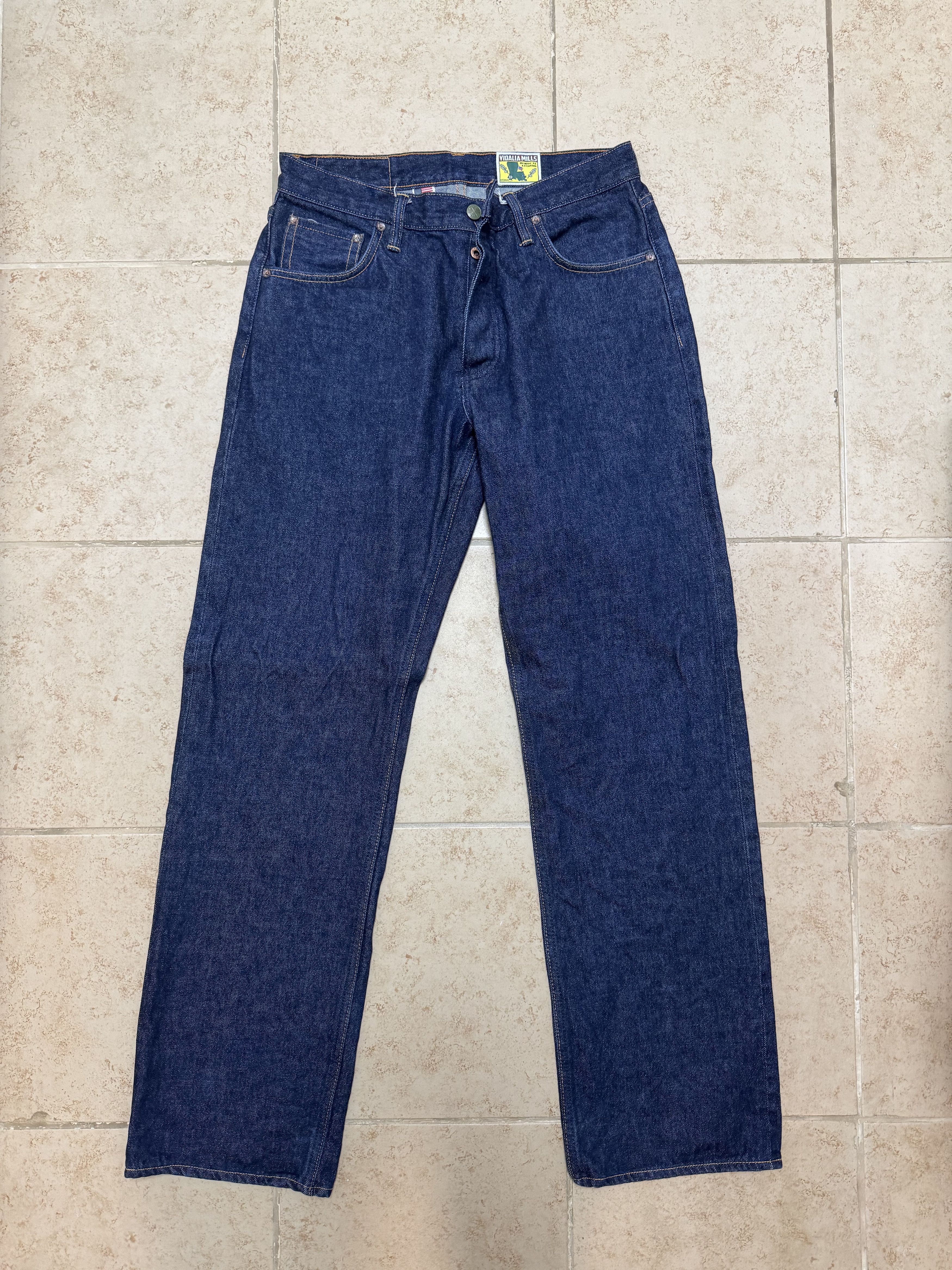 Left Field Nyc Smokestacks Vidalia Mills 14 oz Indigo selvedge (Wide Leg) Size US 34 / EU 50 - 1 Thumbnail