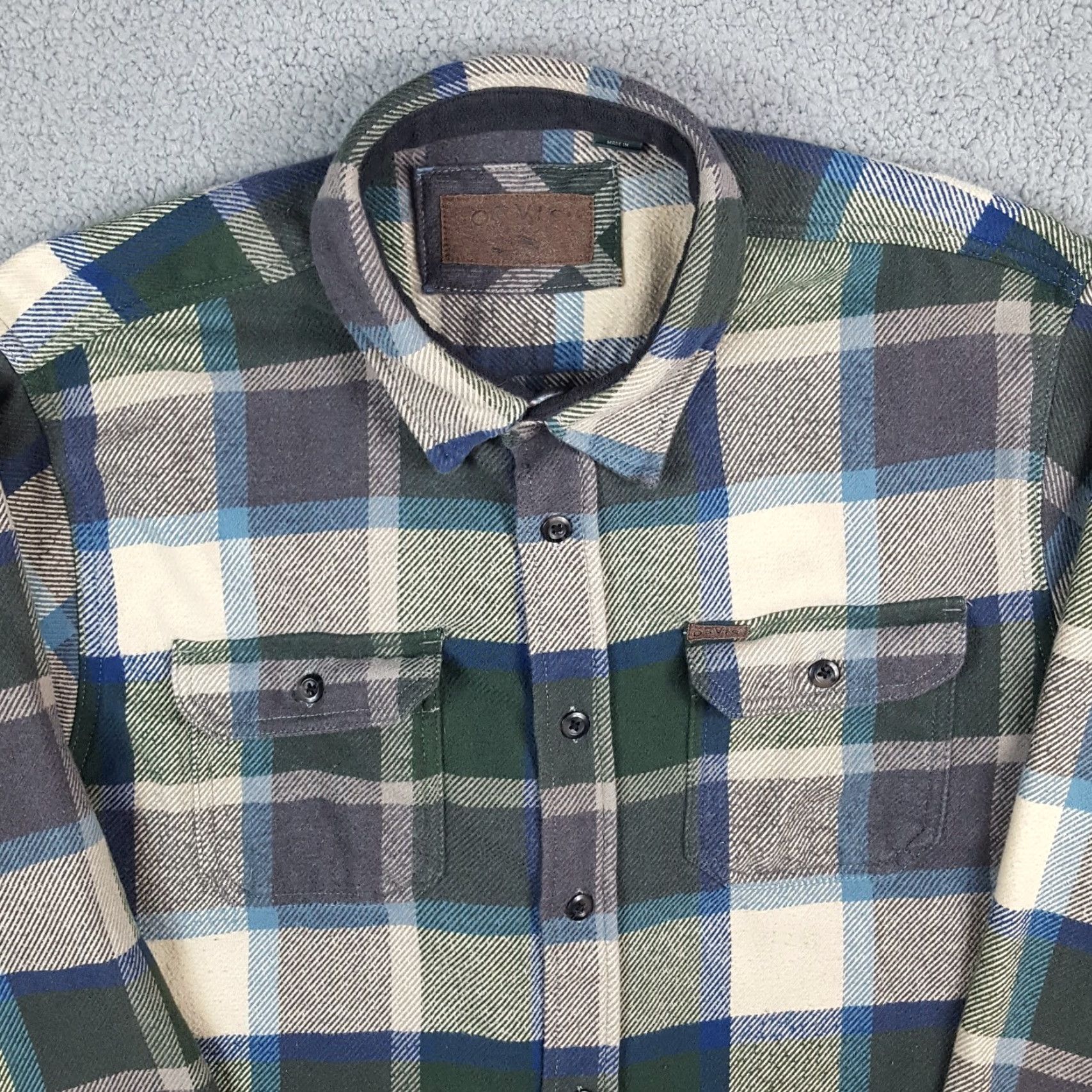 Orvis VINTAGE Orvis Button-Up Shirt Plaid Flannel Green XL Mens Casual 90s Retro Workwear Pockets Size US XL / EU 56 / 4 - 2 Thumbnail