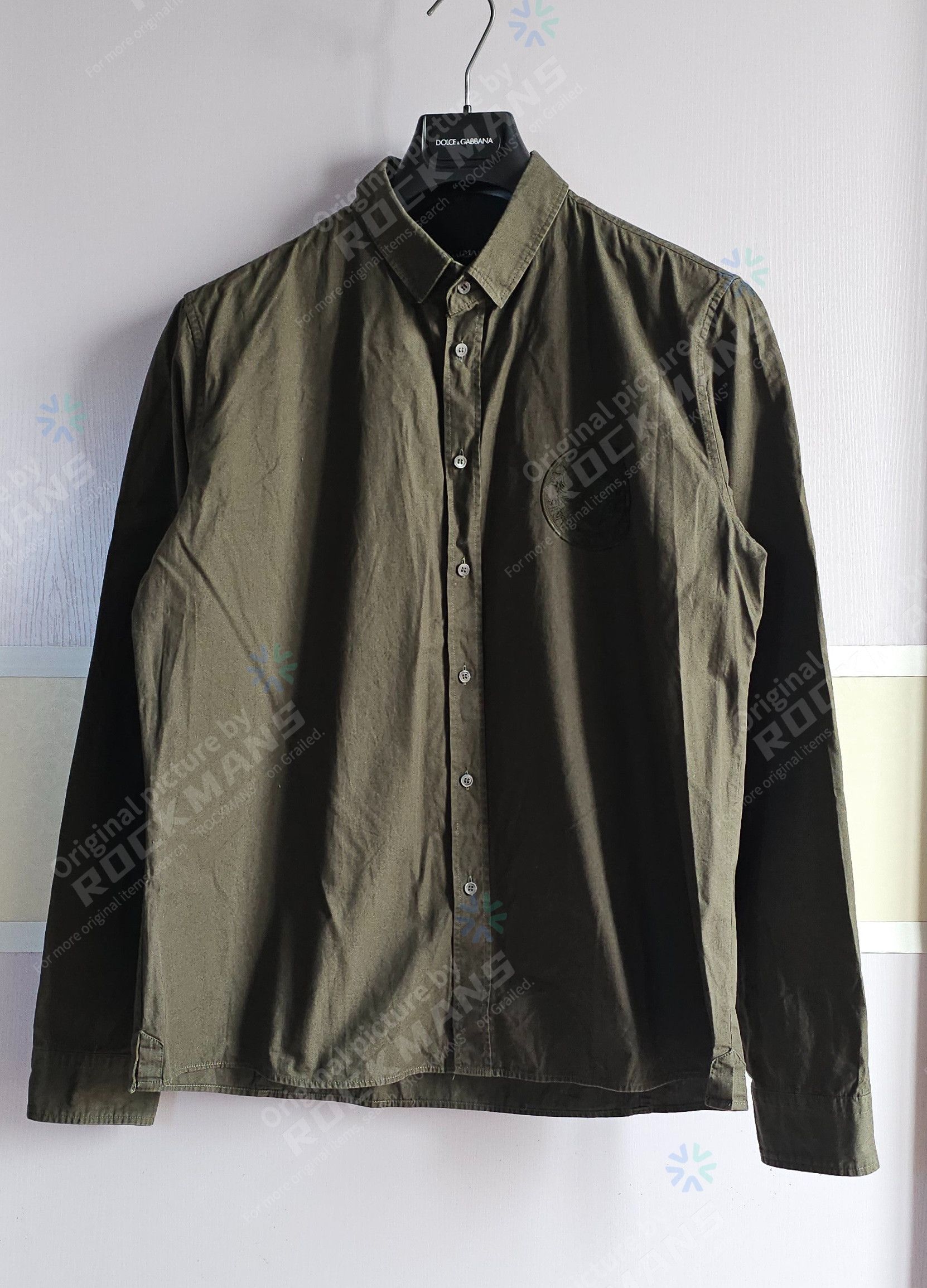 Balmain Balmain Men's Army Thick Embroidery Shirt Size 42 Size US L / EU 52-54 / 3 - 1 Thumbnail
