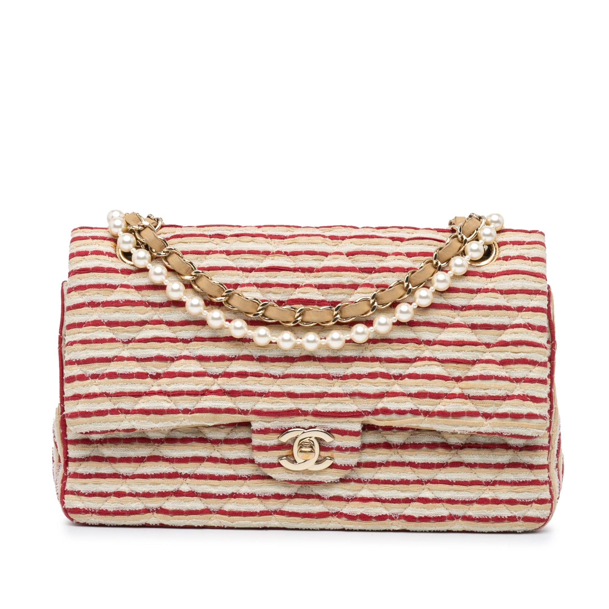 Chanel Chanel Medium Classic Jersey Coco Sailor Double Flap Red Size ONE SIZE - 1 Thumbnail