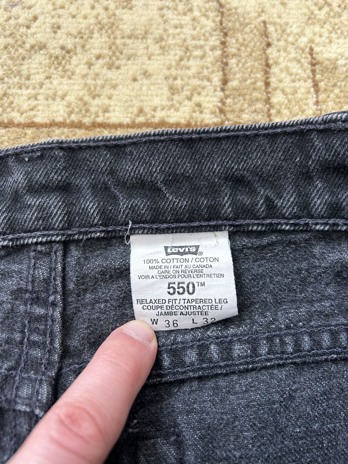 Levi's × Vintage Vintage 90s Levis 550’s Faded Black Denim Jeans Size US 33 - 8 Thumbnail