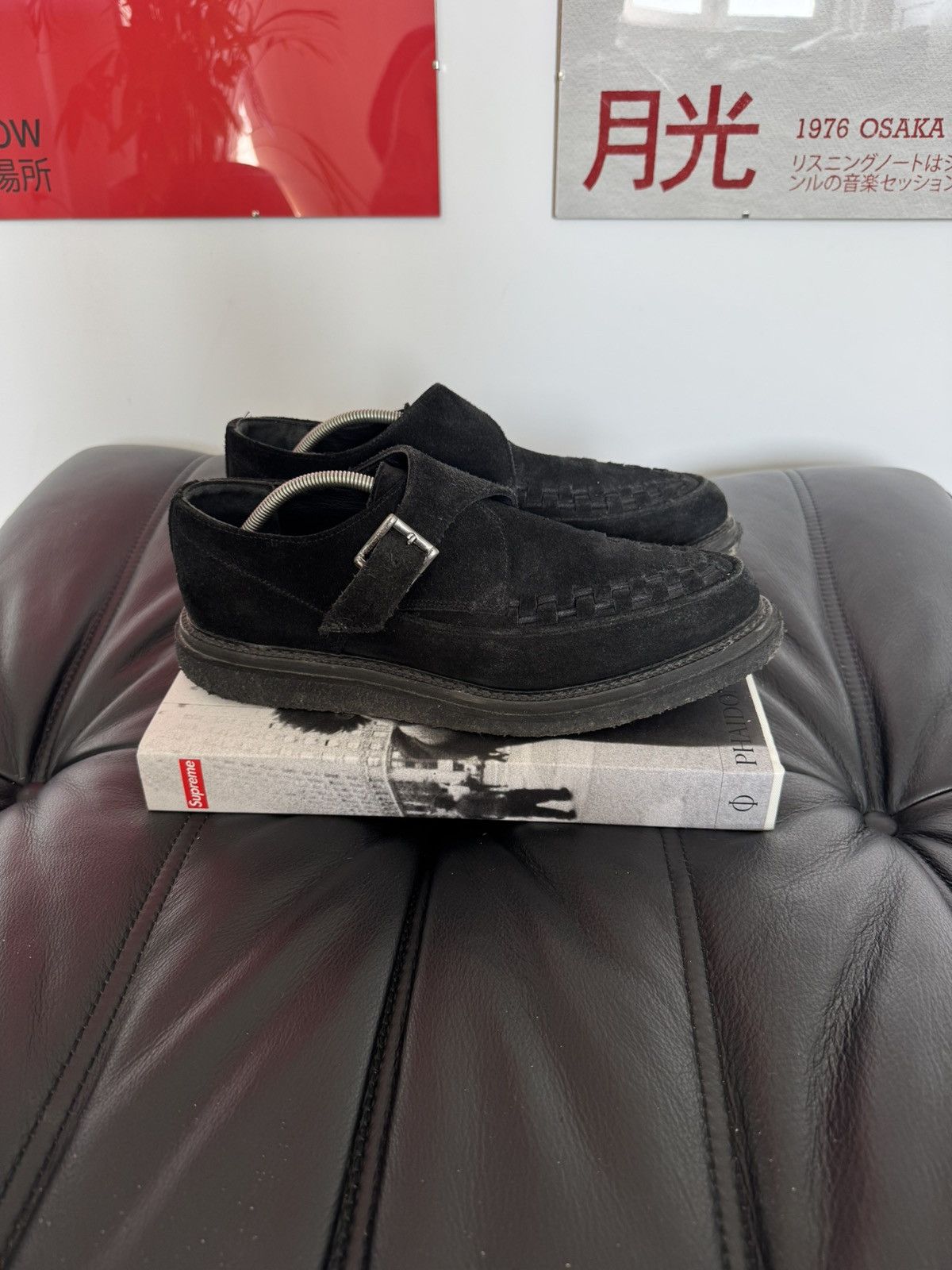 Allsaints Allsaints Suede Leather Black Creepers Derby Shoes Rock Roll Size US 8.5 / EU 41-42 - 1 Thumbnail