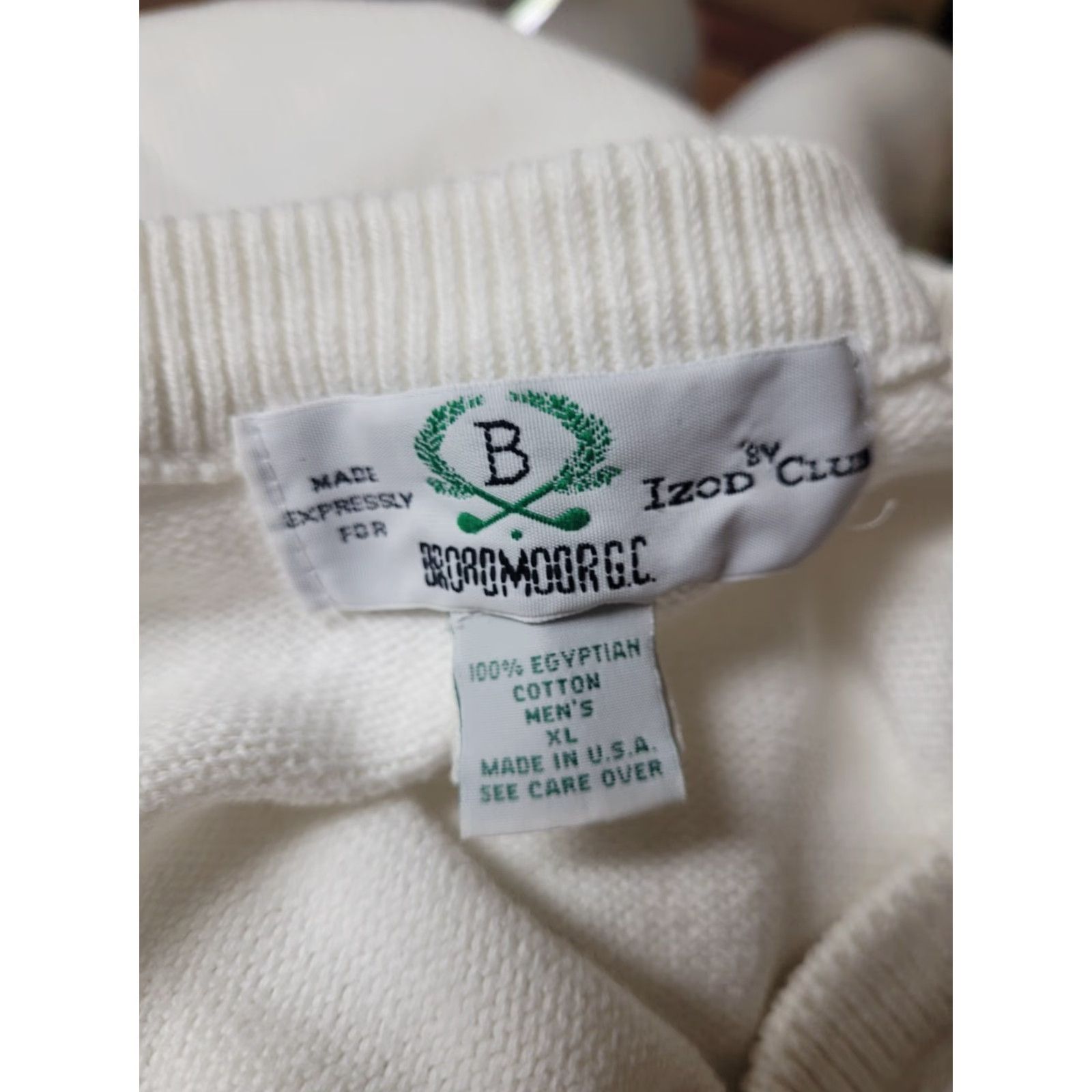 Izod IZOD Broadmoor Golf Club Colorado Springs V Neck Egyptian Cotton Golf Sweater XL Shirt Men White Size US XL / EU 56 / 4 - 4 Thumbnail