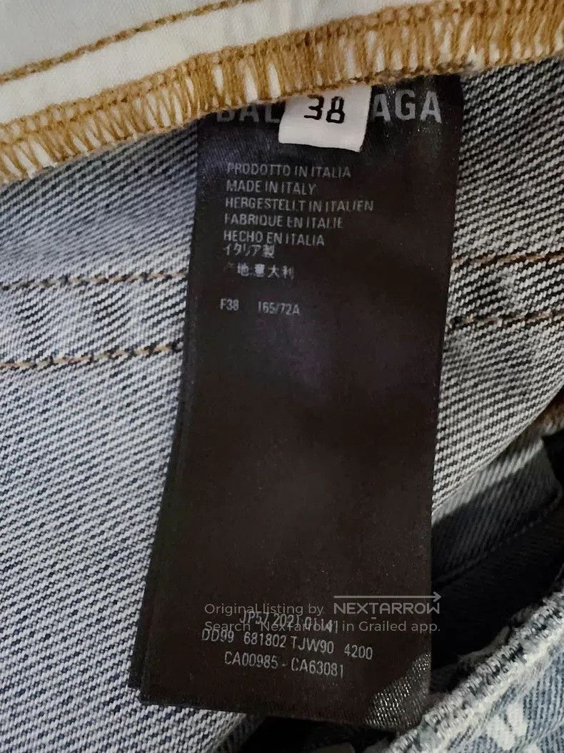 Balenciaga Balenciaga Barrage logo denim skirt Size 26" / US 2 / IT 38 - 5 Thumbnail