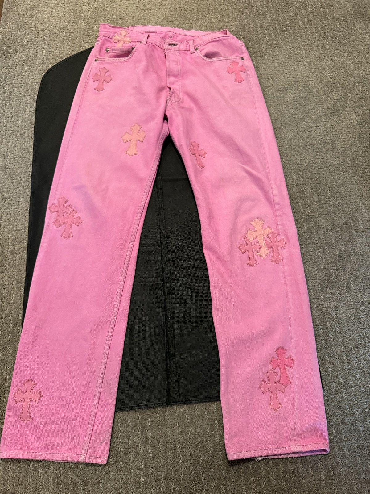 Chrome Hearts pink jeans Size US 32 / EU 48 - 1 Thumbnail