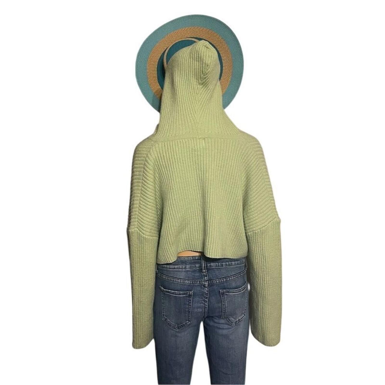 Other Princess Polly Women's Green V-Neck Cropped Sweater Size M/L Size L / US 10 / IT 46 - 6 Thumbnail