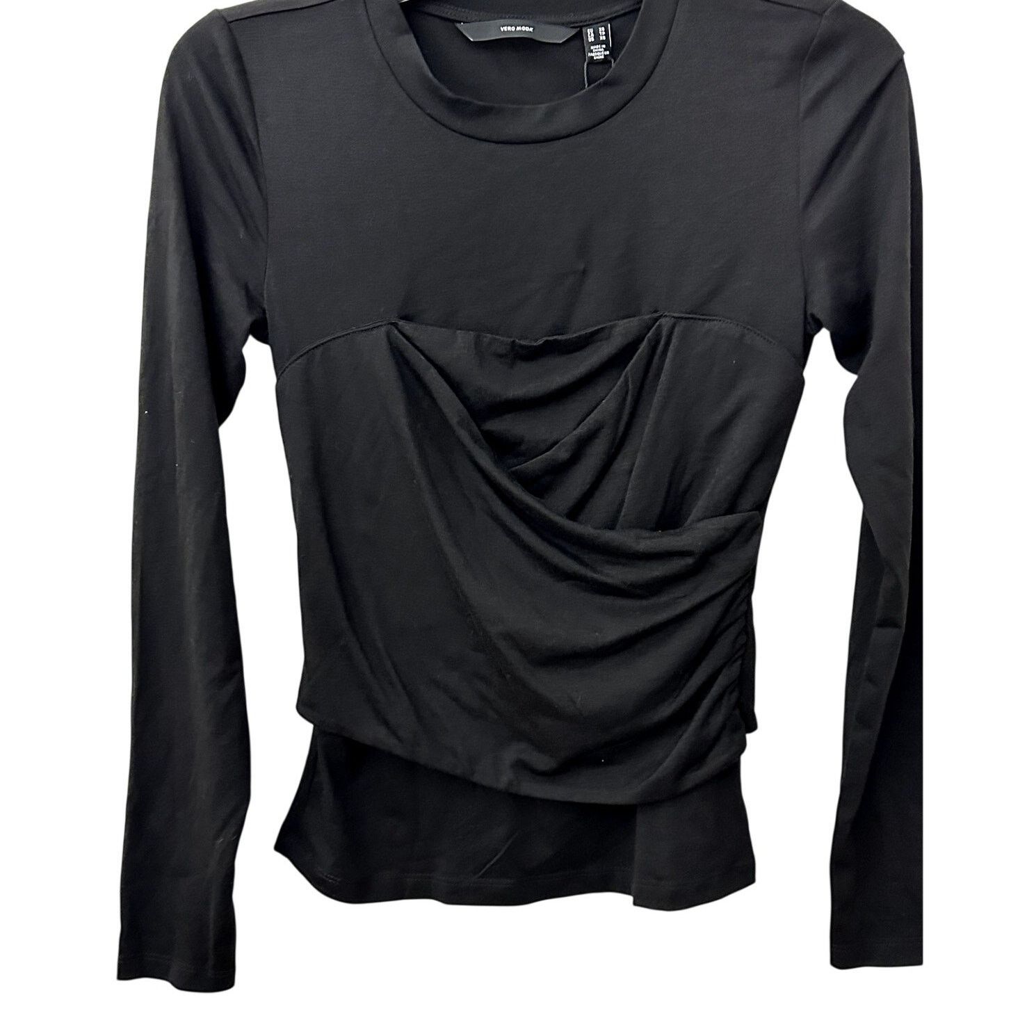 Other Vero Mada Women's Black Knit Long Sleeve Top Blouse M NWT Size M / US 6-8 / IT 42-44 - 4 Thumbnail