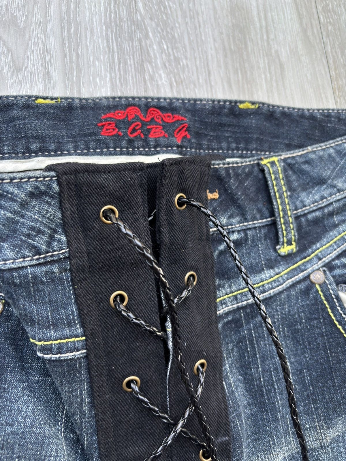 Japanese Brand BCBS lace up flare jeans Size US 31 - 3 Thumbnail