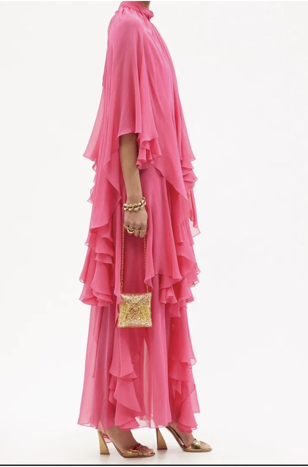 Gucci Gucci New £6500 silk layered pink maxi dress, size XS, 38 IT Size XS / US 0-2 / IT 36-38 - 3 Thumbnail