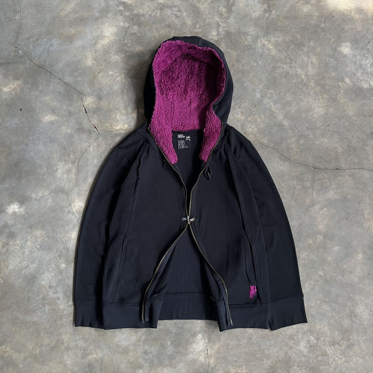 ジャケット・アウター 00s PPFM HoodieWoolStrapLongCoat PPFM Early 00s Hooded Mask Heavy Wool Rider Jacket – DRIEW
