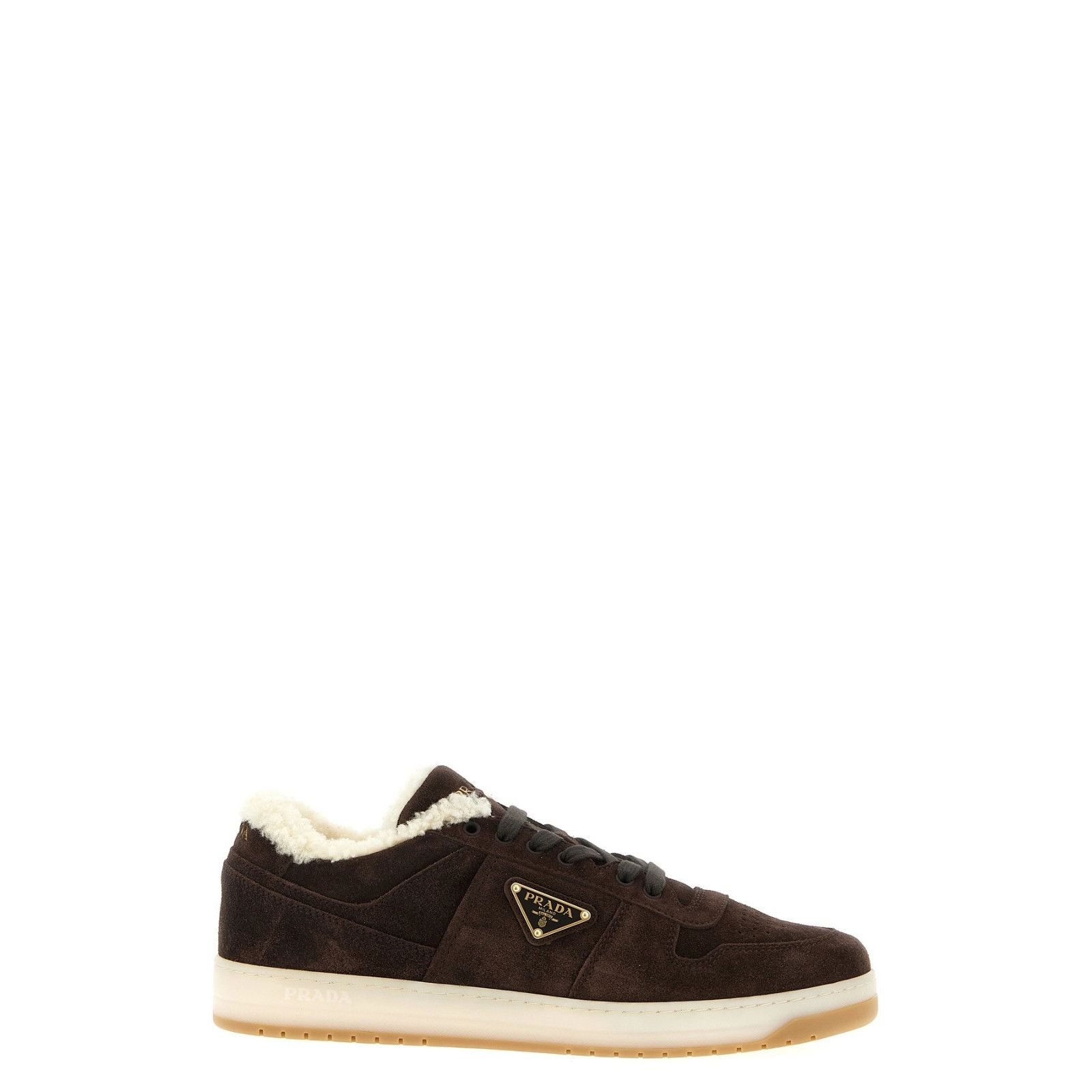 Prada PRADA Downtown Brown Shearling Suede Sneakers New/Authentic Size US 13 / EU 46 - 1 Thumbnail