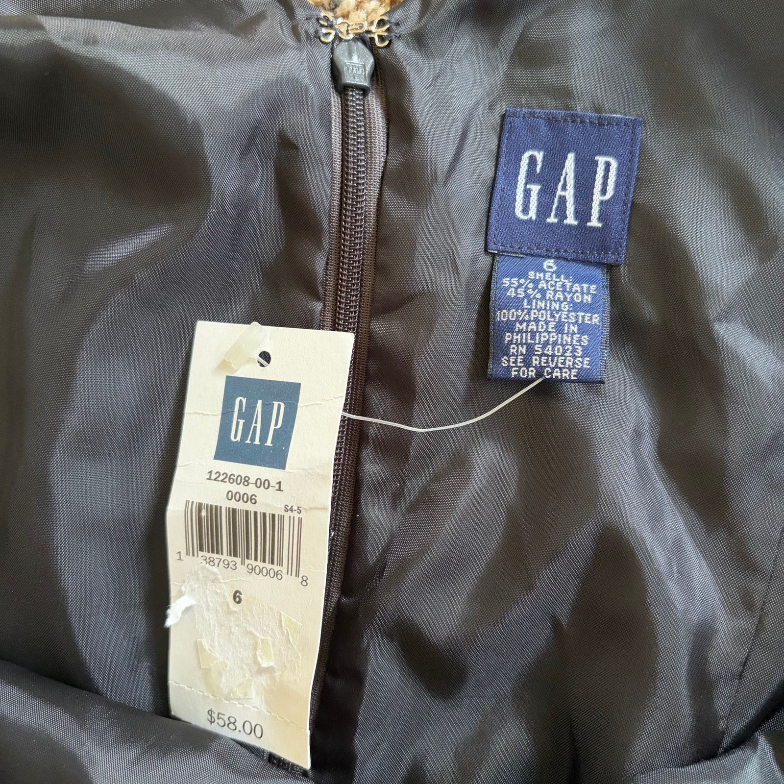 Gap Gap Satin Mini Dress NWT Womens 6 Black Sleeveless V-Neck Size M / US 6-8 / IT 42-44 - 6 Thumbnail
