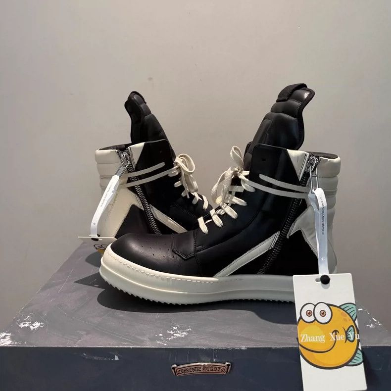 Rick Owens rick owens Classic black and white cowhide inverted triangl Size US 9 / EU 42 - 4 Thumbnail
