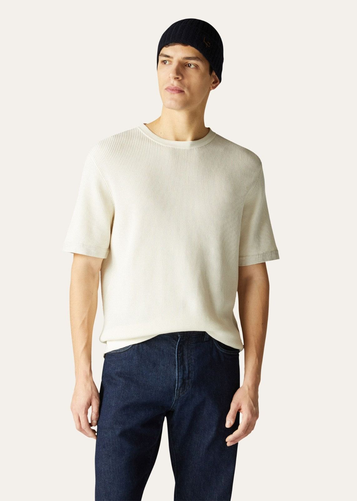 Loro Piana o1srvl11e1224 Girocollo Cotton T-Shirt in White Size US XL / EU 56 / 4 - 2 Thumbnail