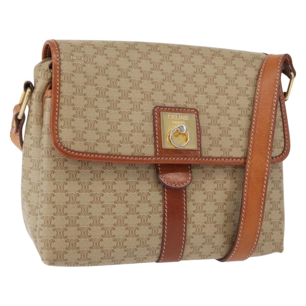 Celine Celine Vintage Macadam Shoulder Bag Canvas and Leather Size ONE SIZE - 1 Thumbnail