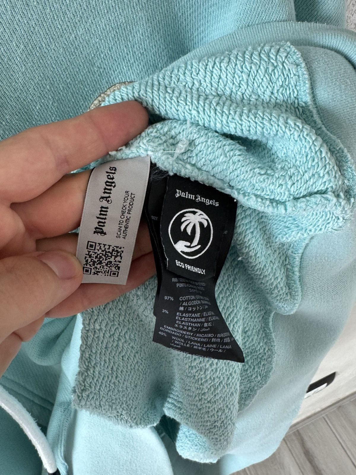 Palm Angels Palm Angels Kill the Bear Popover Hoodie-Turquoise/Blu Size US M / EU 48-50 / 2 - 8 Thumbnail