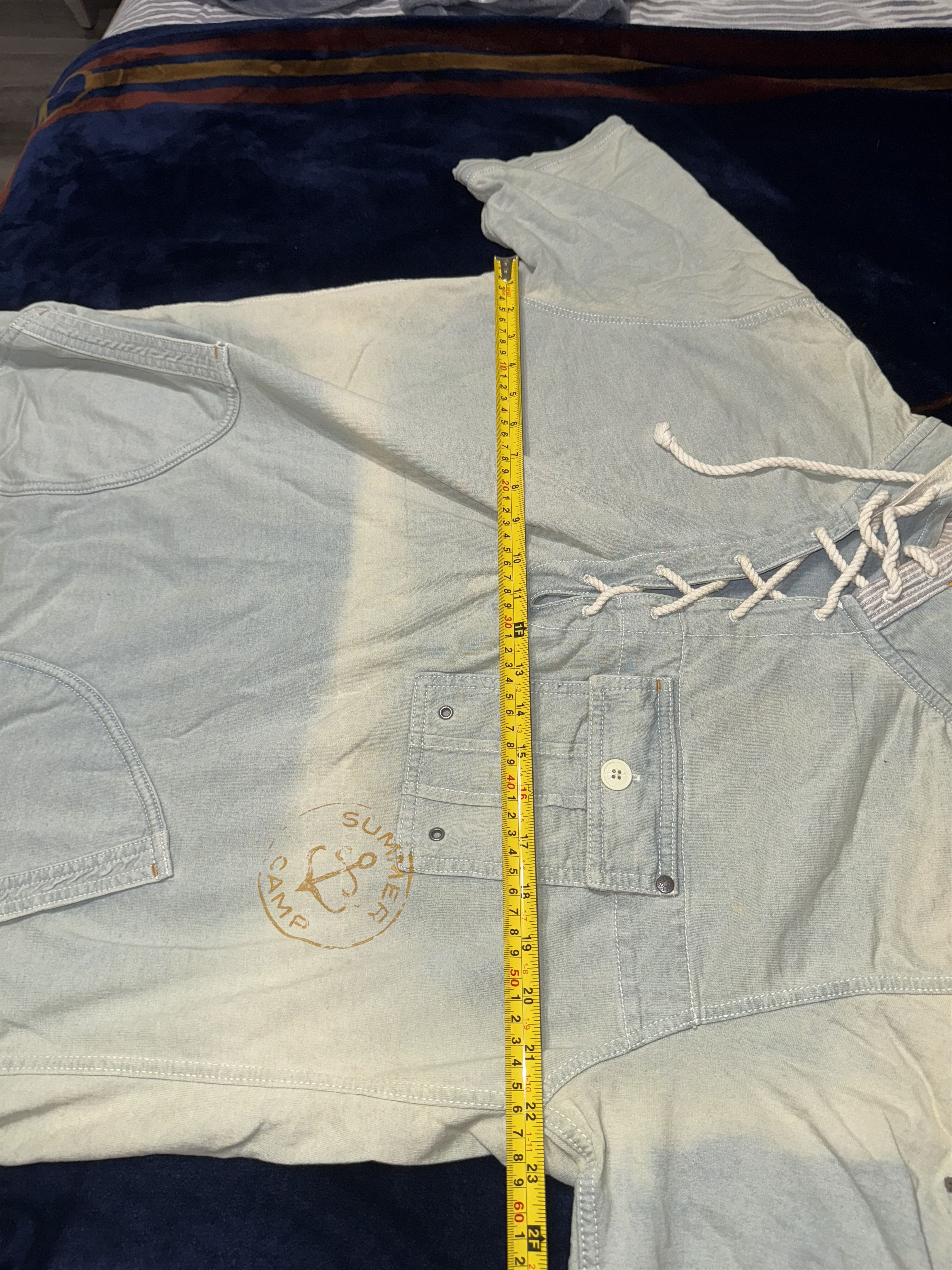 Avirex AVIREX LIGHT BLUE DENIM HOODIE SIZE 2XL Size US XXL / EU 58 / 5 - 11 Thumbnail