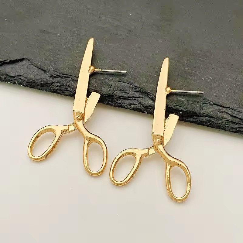 Jewelry Punk Aesthetic "Broken" Scissors Earrings Size ONE SIZE - 4 Thumbnail