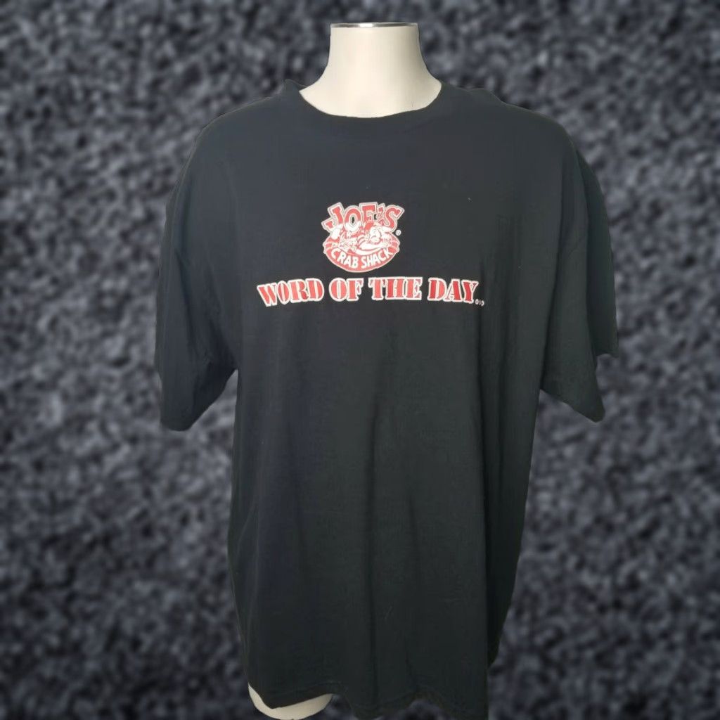 Vintage VINTAGE Joe's Stuff T-Shirt Mens XL Black "Word of the Day CRABNBEER" Size US XL / EU 56 / 4 - 1 Thumbnail