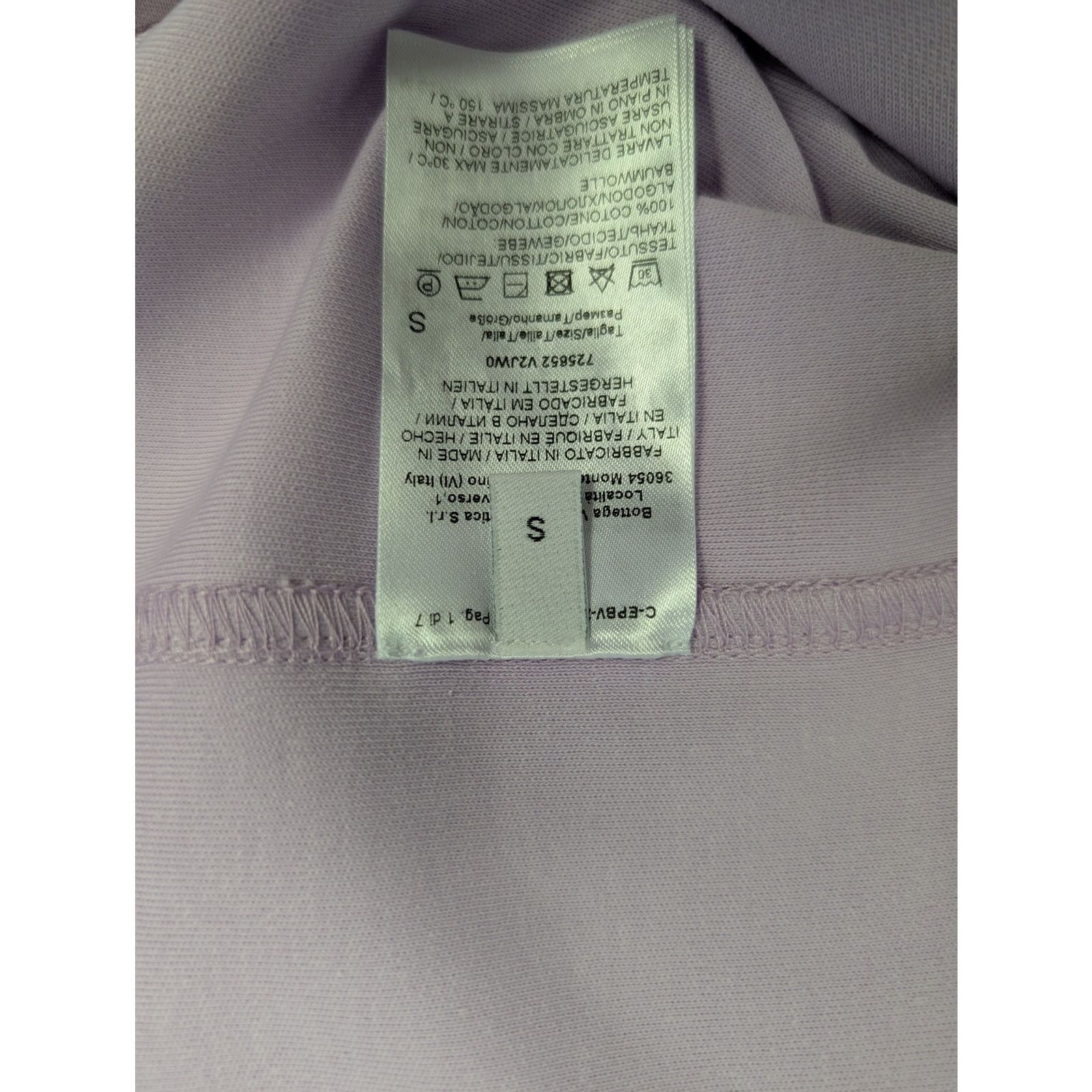 Bottega Veneta o1rshd1 Heavy Weight Fluid Jersey T-Shirt in Purple Size US S / EU 44-46 / 1 - 14 Thumbnail